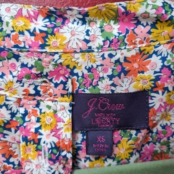 J. Crew Liberty Fabric Libby Floral Ruffle Front Shirt - Picture 3 of 5